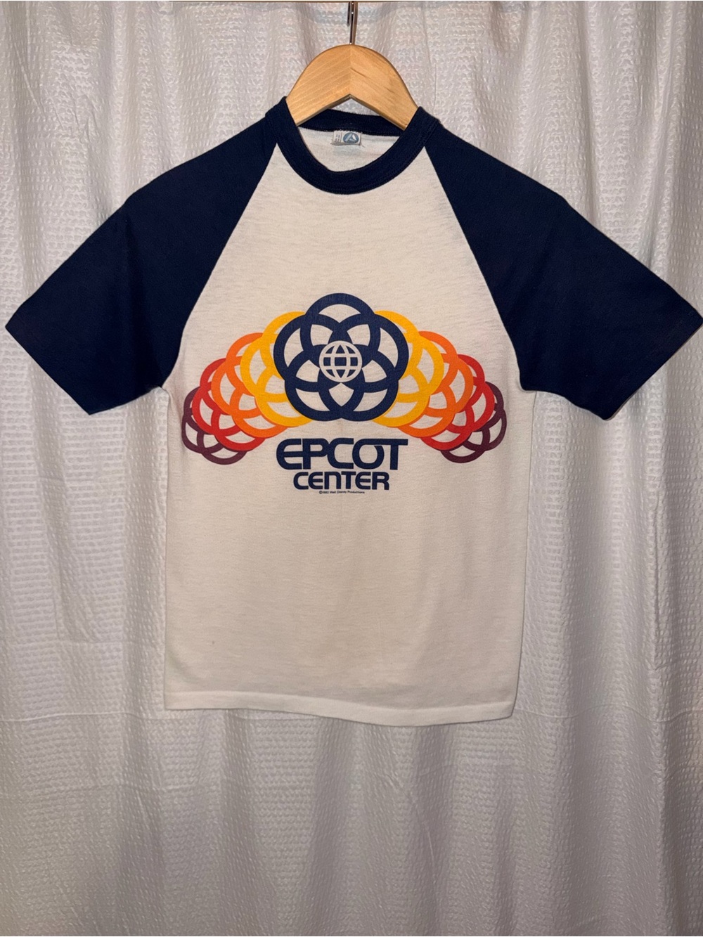 VTG 1982 Disney EPCOT Center Opening Day Raglan Shirt Small Made In USA Rare